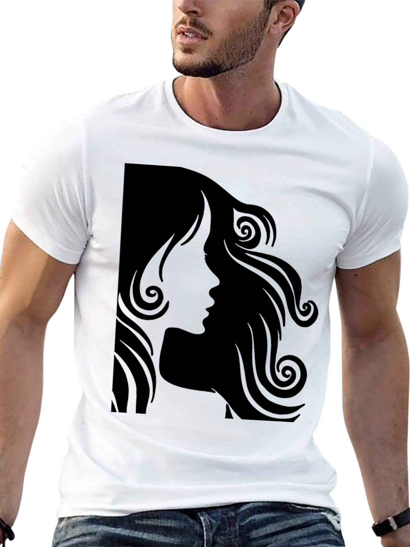 Silhouette Hairstyle T-Shirt - Modern Graphic Tee
