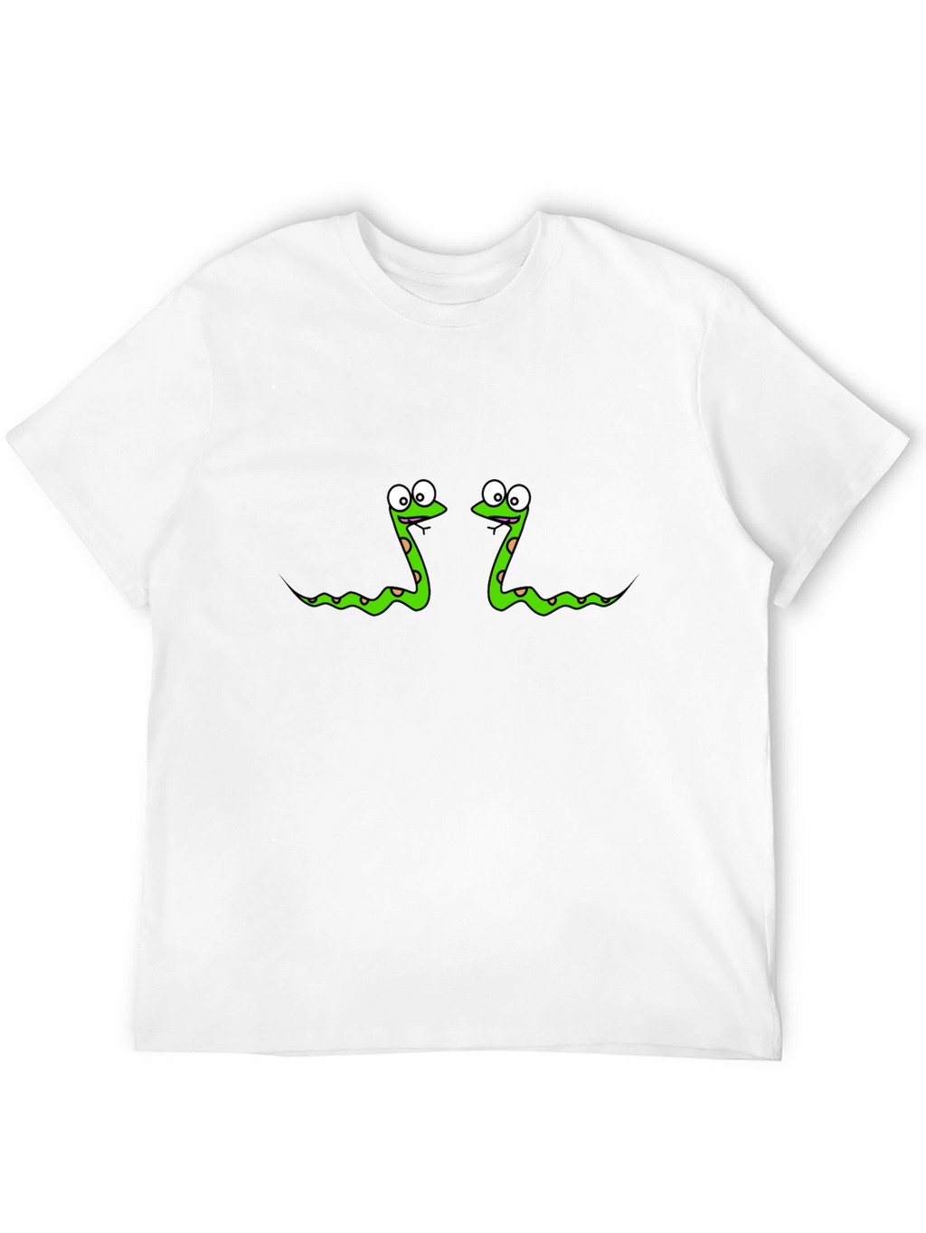 Funny Snake Print Black T-Shirt
