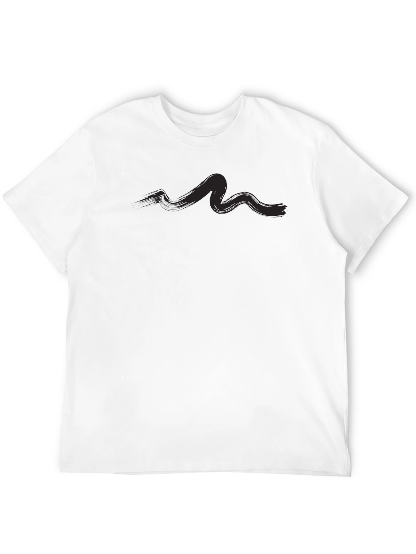 Mens Casual Black Graphic Tee Shirt