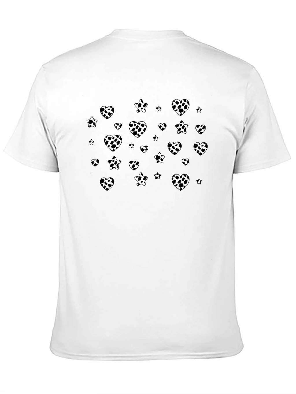 Cow Heart Print Black Tee