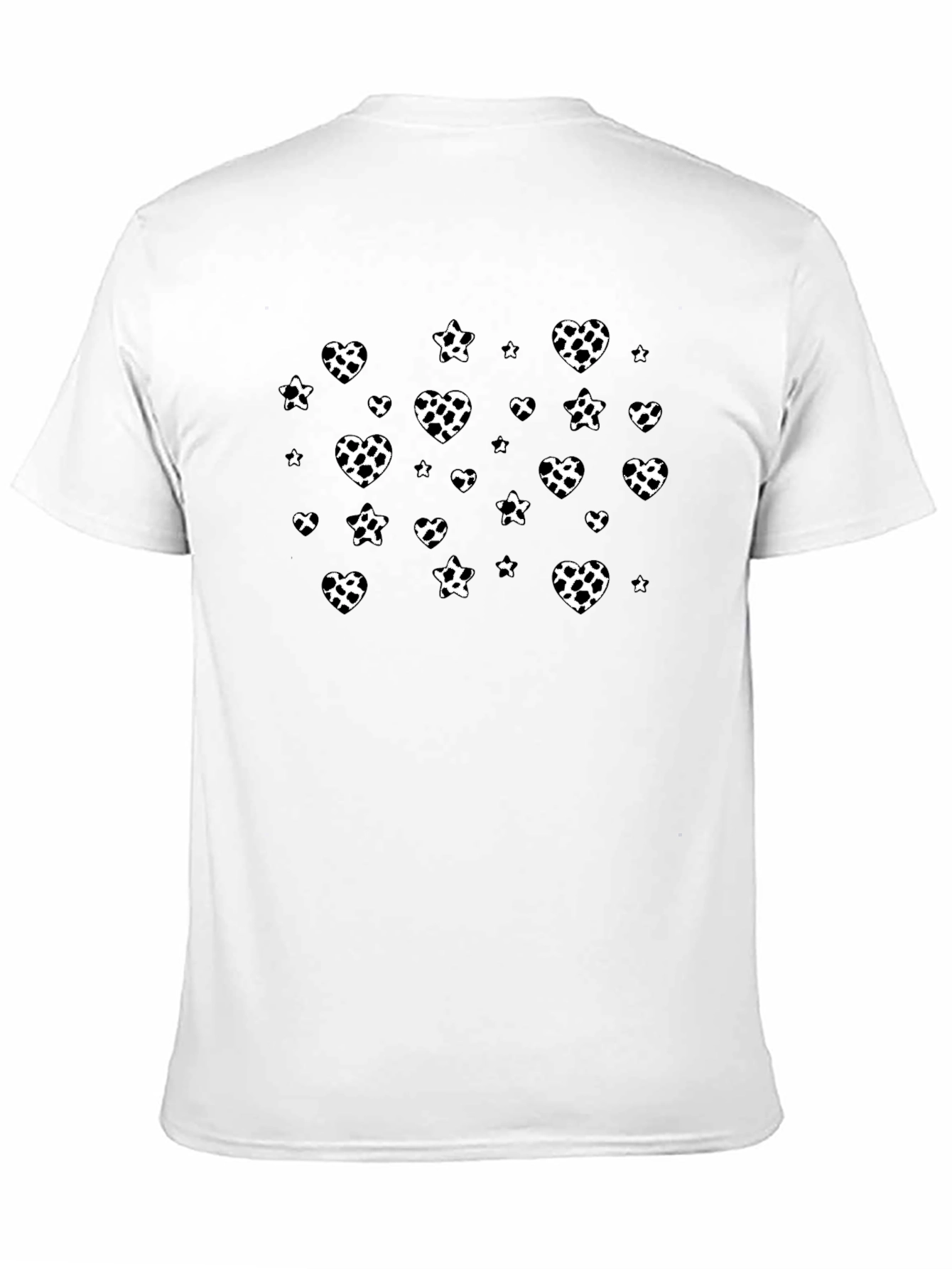 Cow Heart Print Black Tee