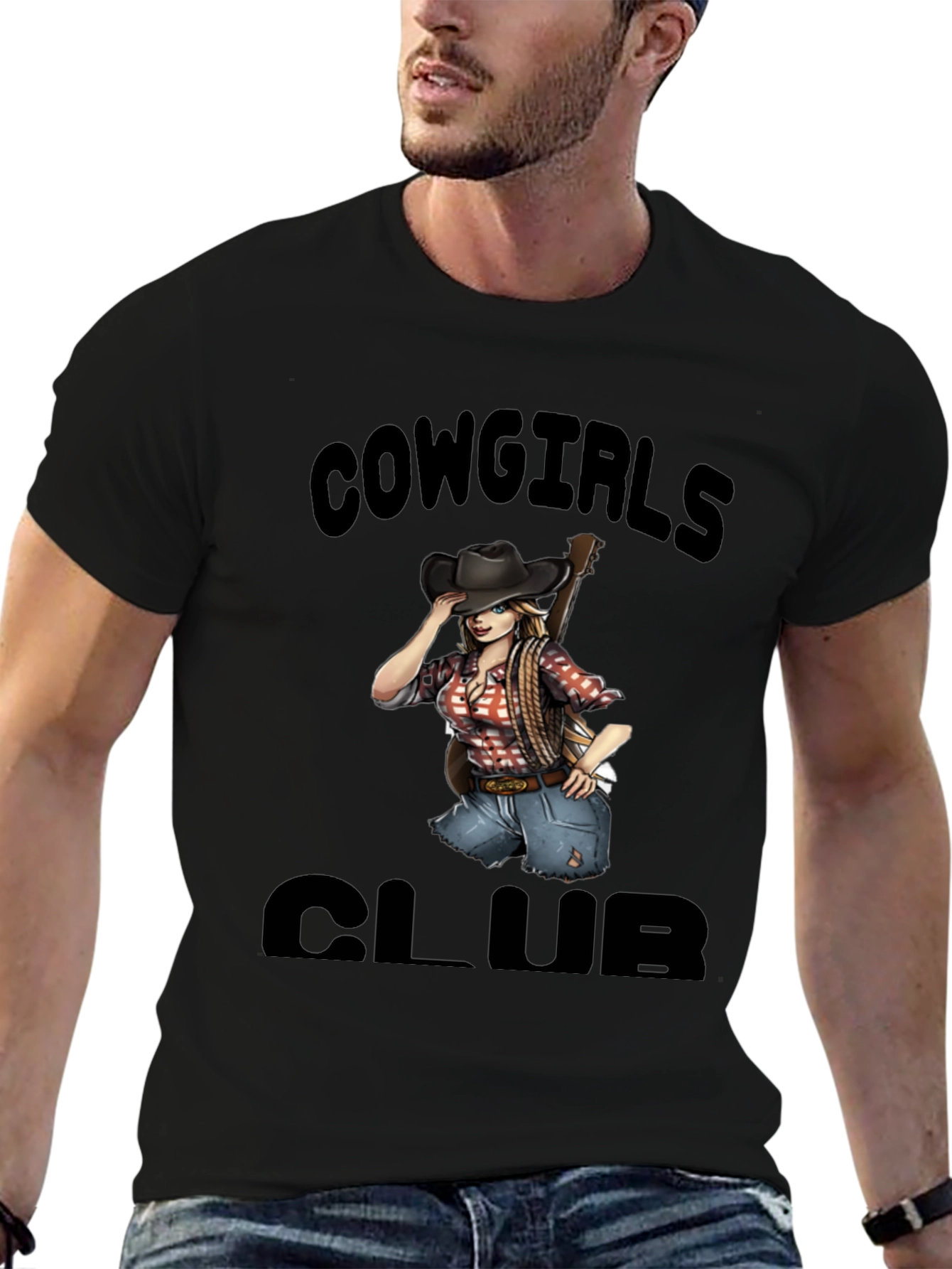 Cowgirls Club Black Graphic Tee