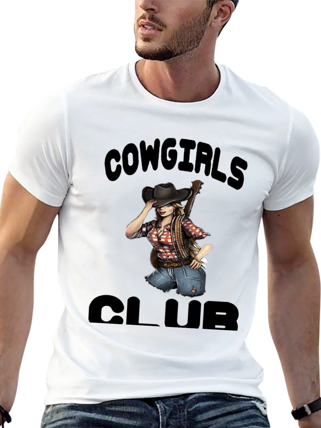 Cowgirls Club Black Graphic Tee