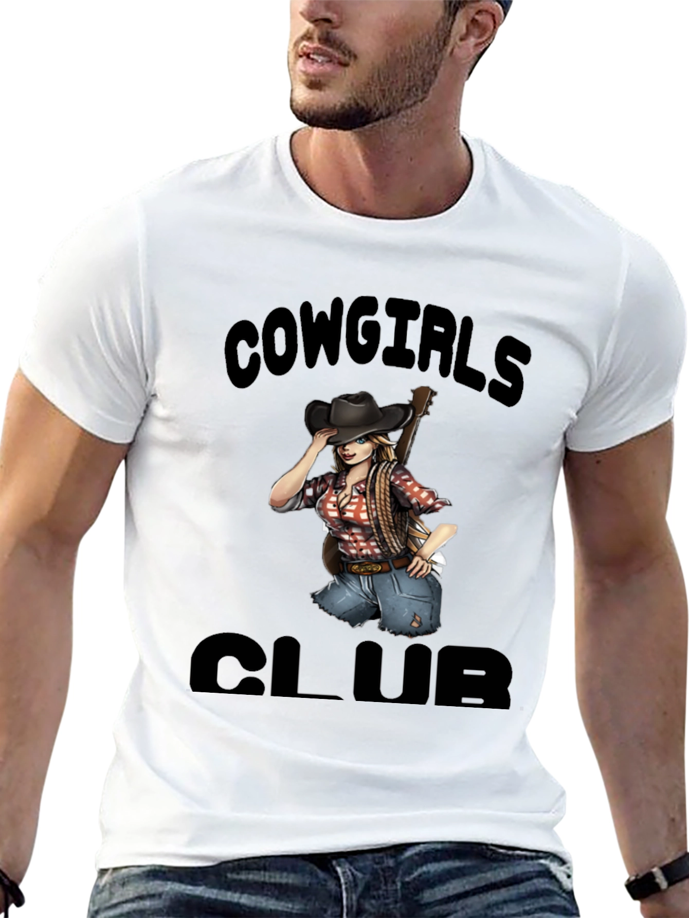 Cowgirls Club Black Graphic Tee
