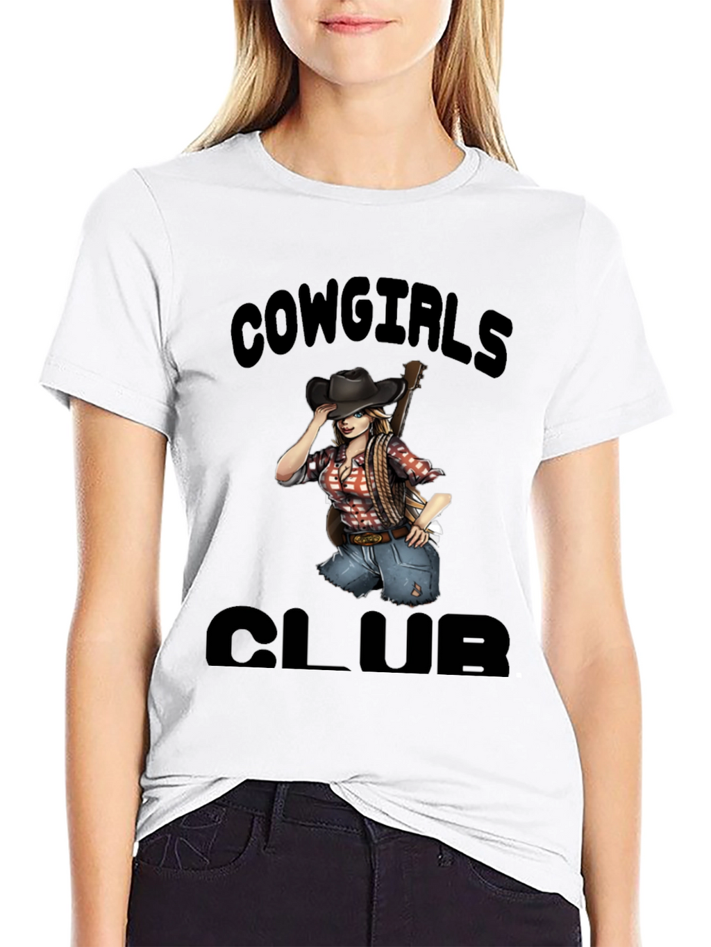 Cowgirls Club Black Graphic Tee
