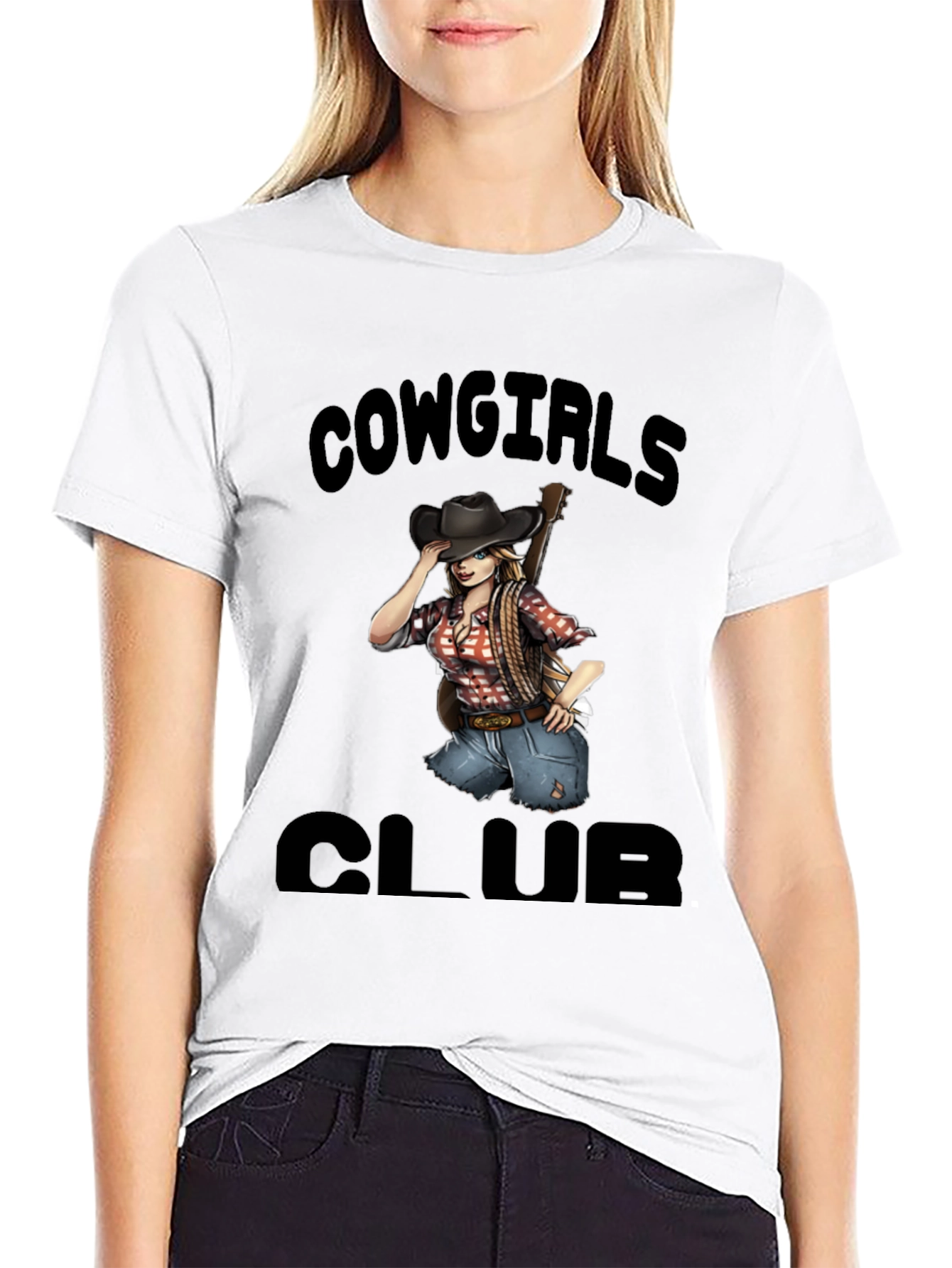 Cowgirls Club Black Graphic Tee