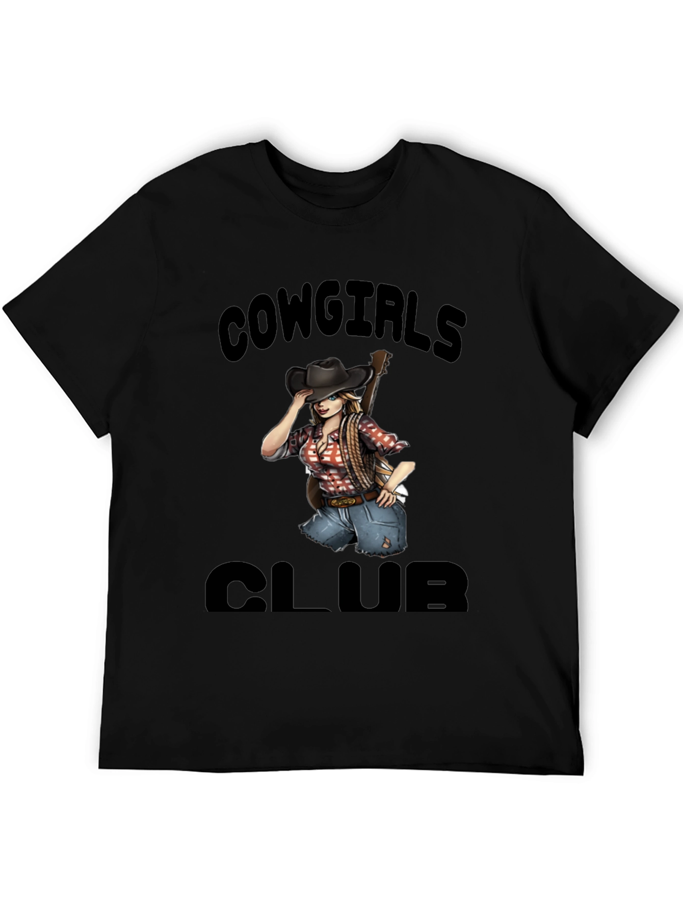 Cowgirls Club Black Graphic Tee