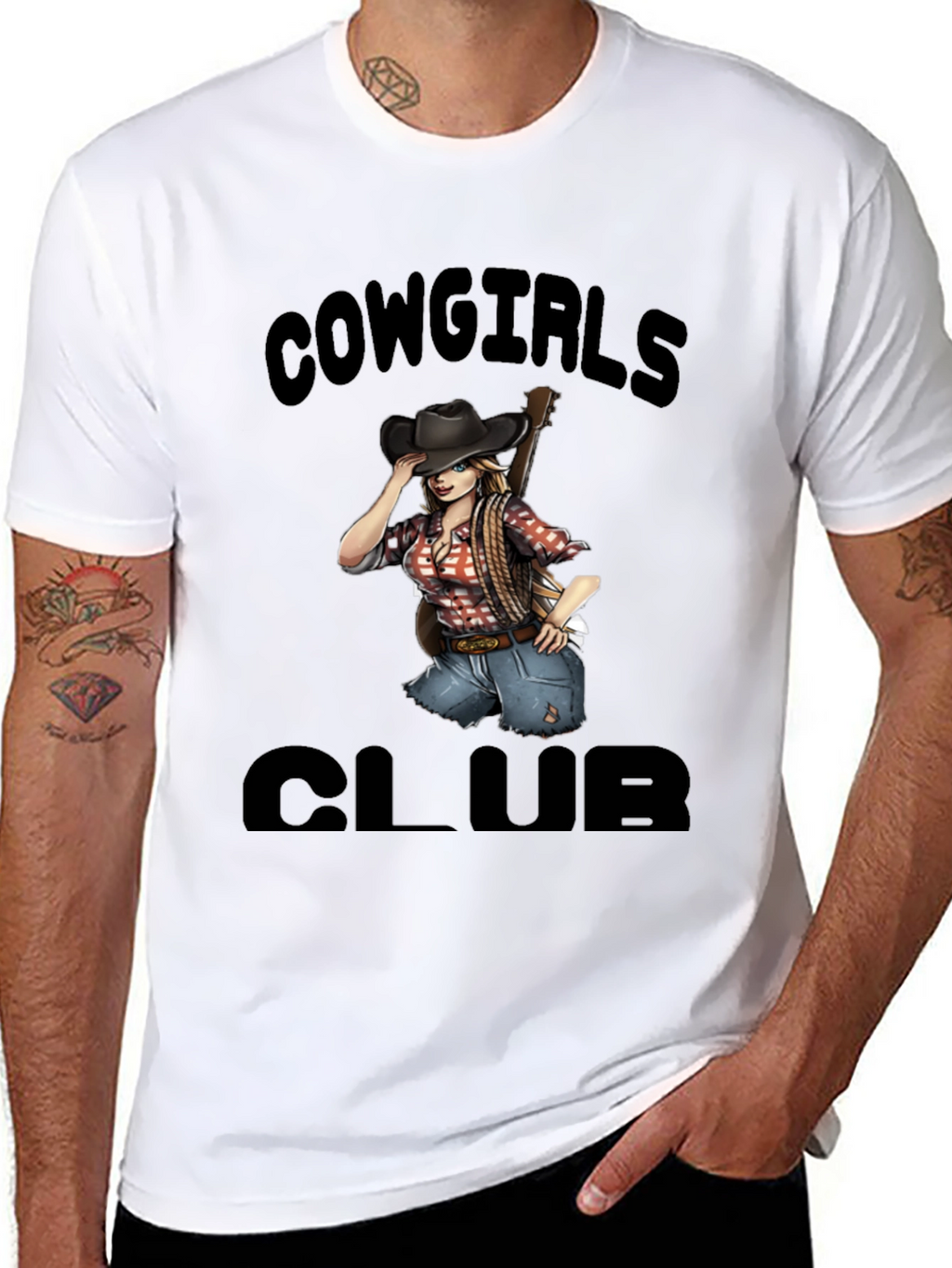 Cowgirls Club Black Graphic Tee