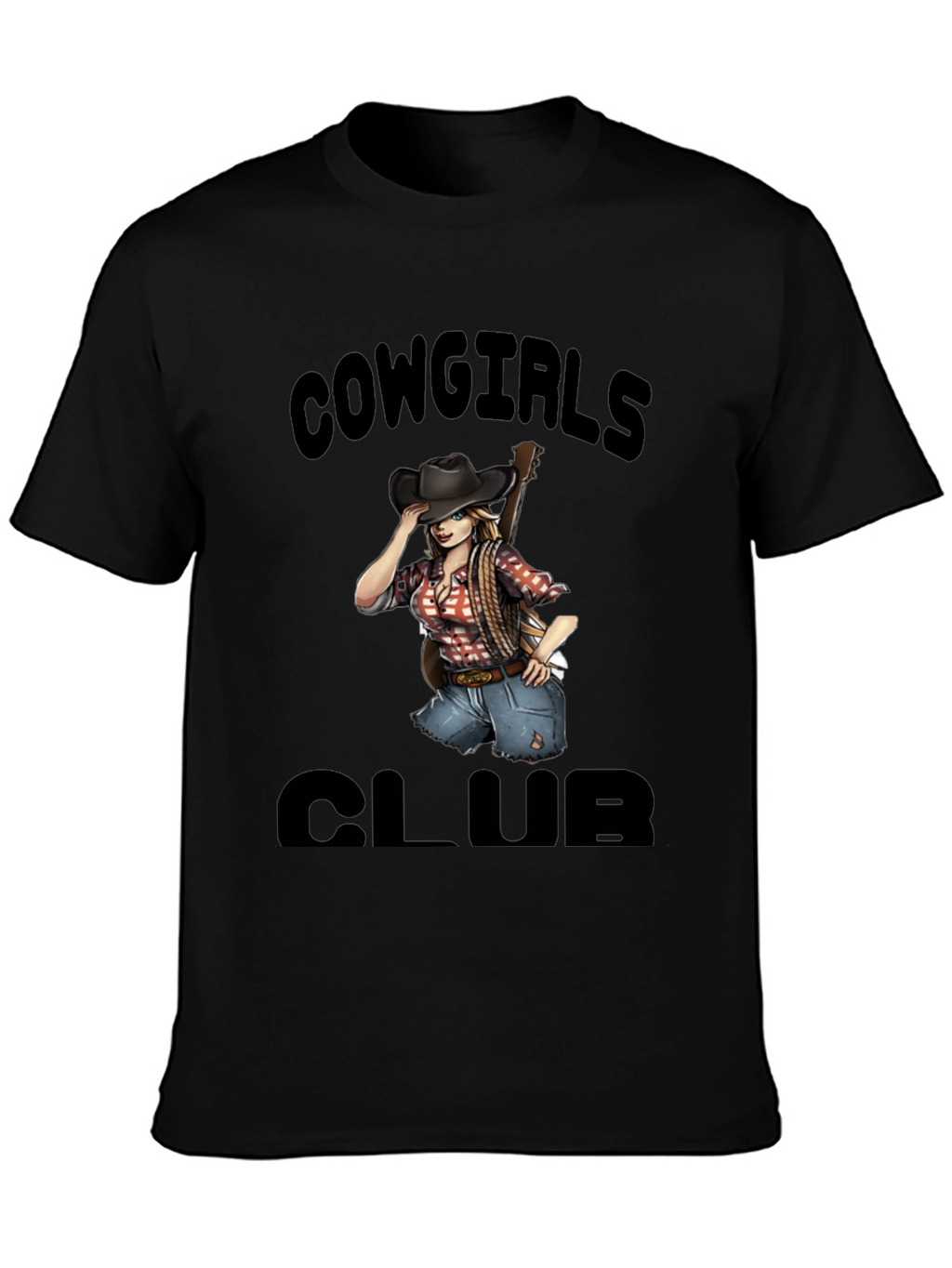 Cowgirls Club Black Graphic Tee