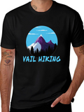 Vail Hiking Graphic Tee - Black Mountain Design T-Shirt