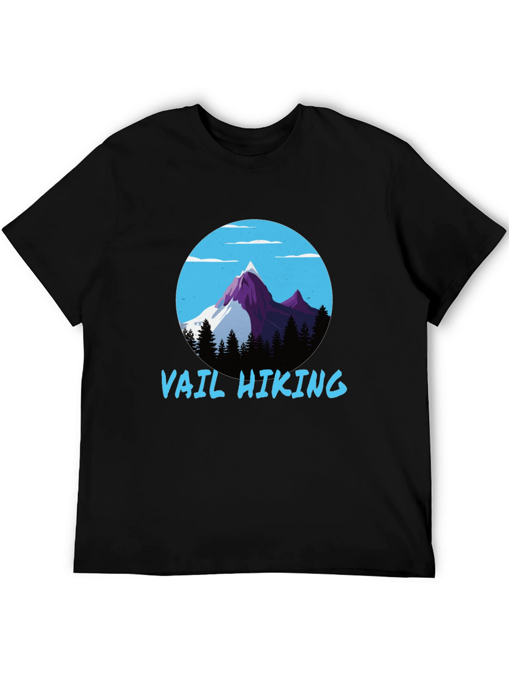 Vail Hiking Graphic Tee - Black Mountain Design T-Shirt