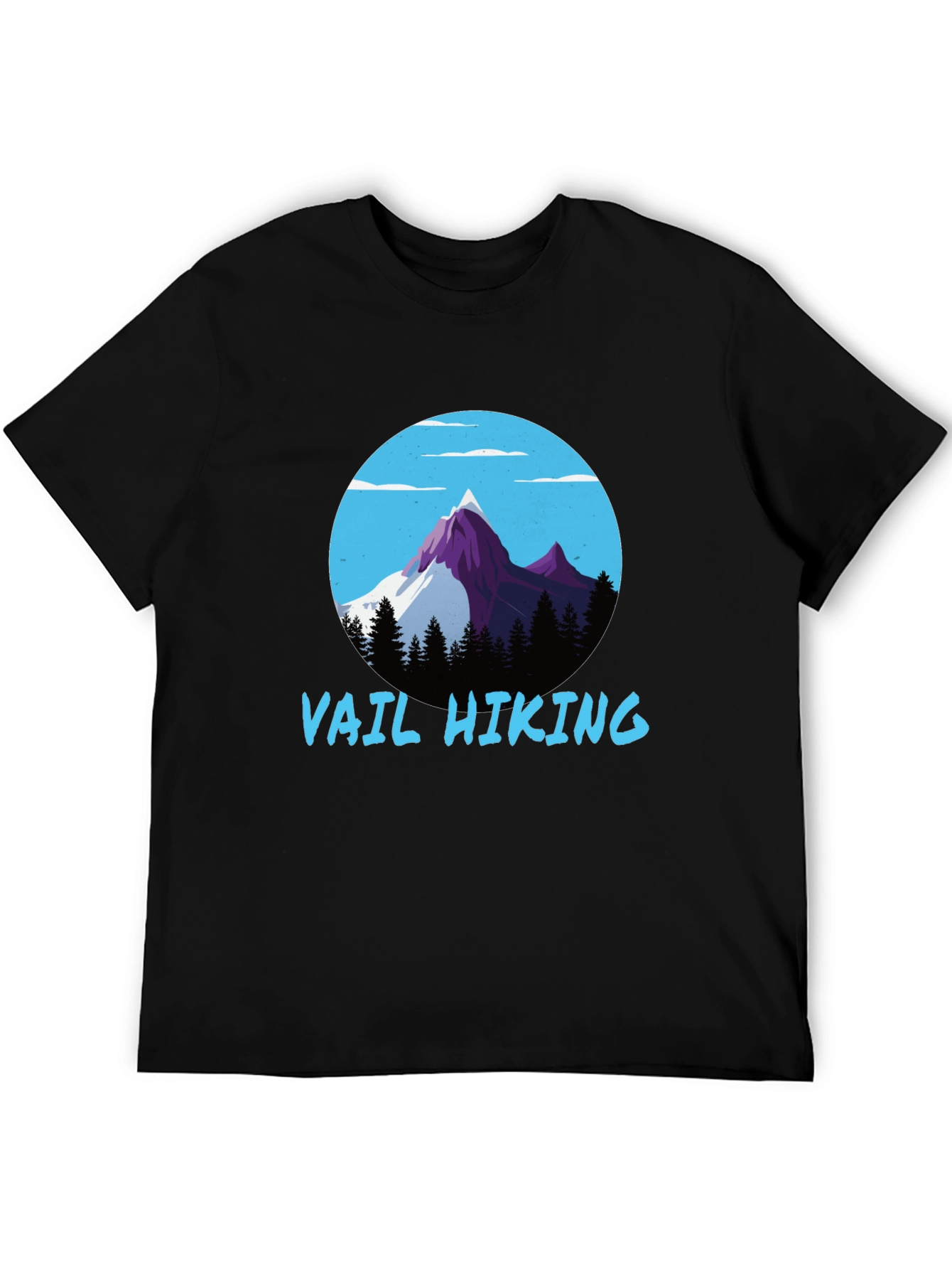 Vail Hiking Graphic Tee - Black Mountain Design T-Shirt