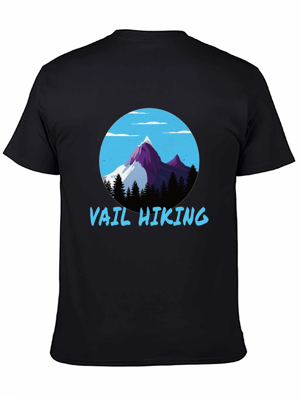 Vail Hiking Graphic Tee - Black Mountain Design T-Shirt