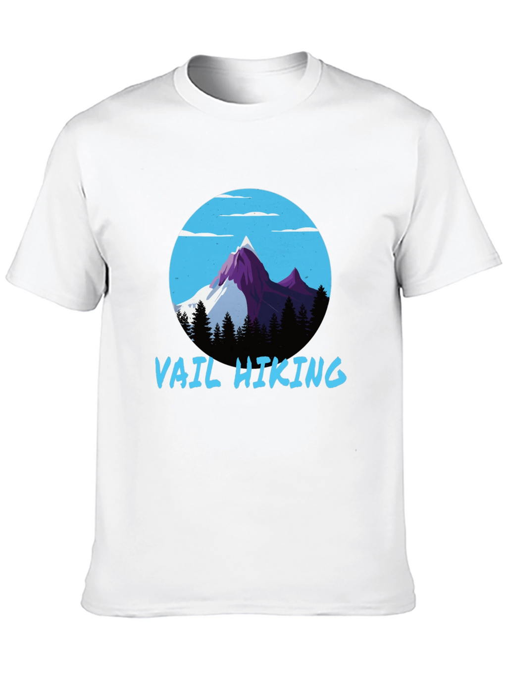 Vail Hiking Graphic Tee - Black Mountain Design T-Shirt