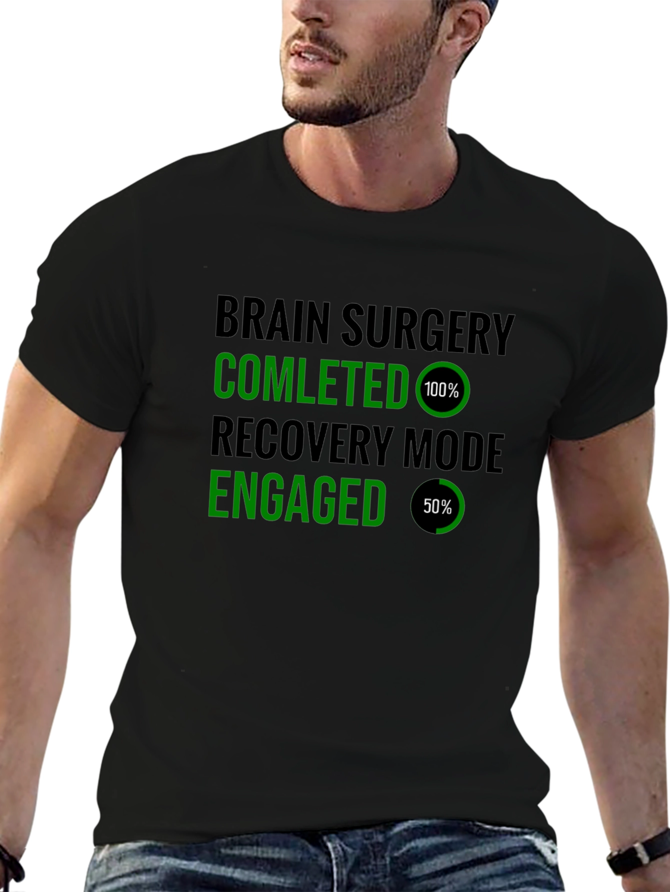 Brain Surgery Recovery Mode T-Shirt Funny