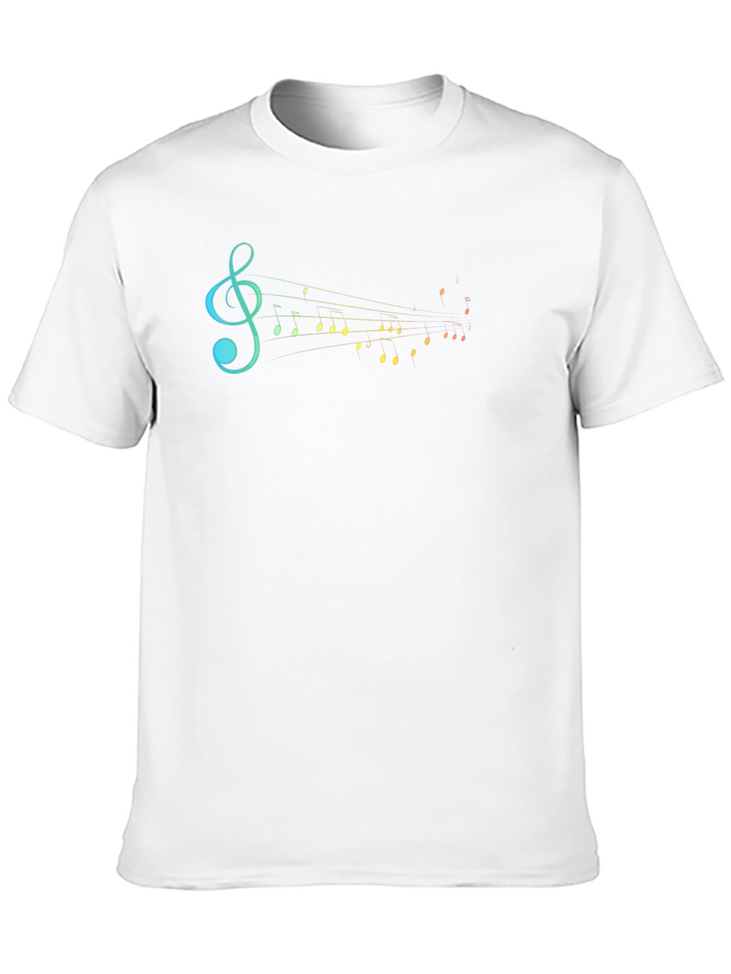 Musical Notes Graphic Tee - Stylish Black T-Shirt
