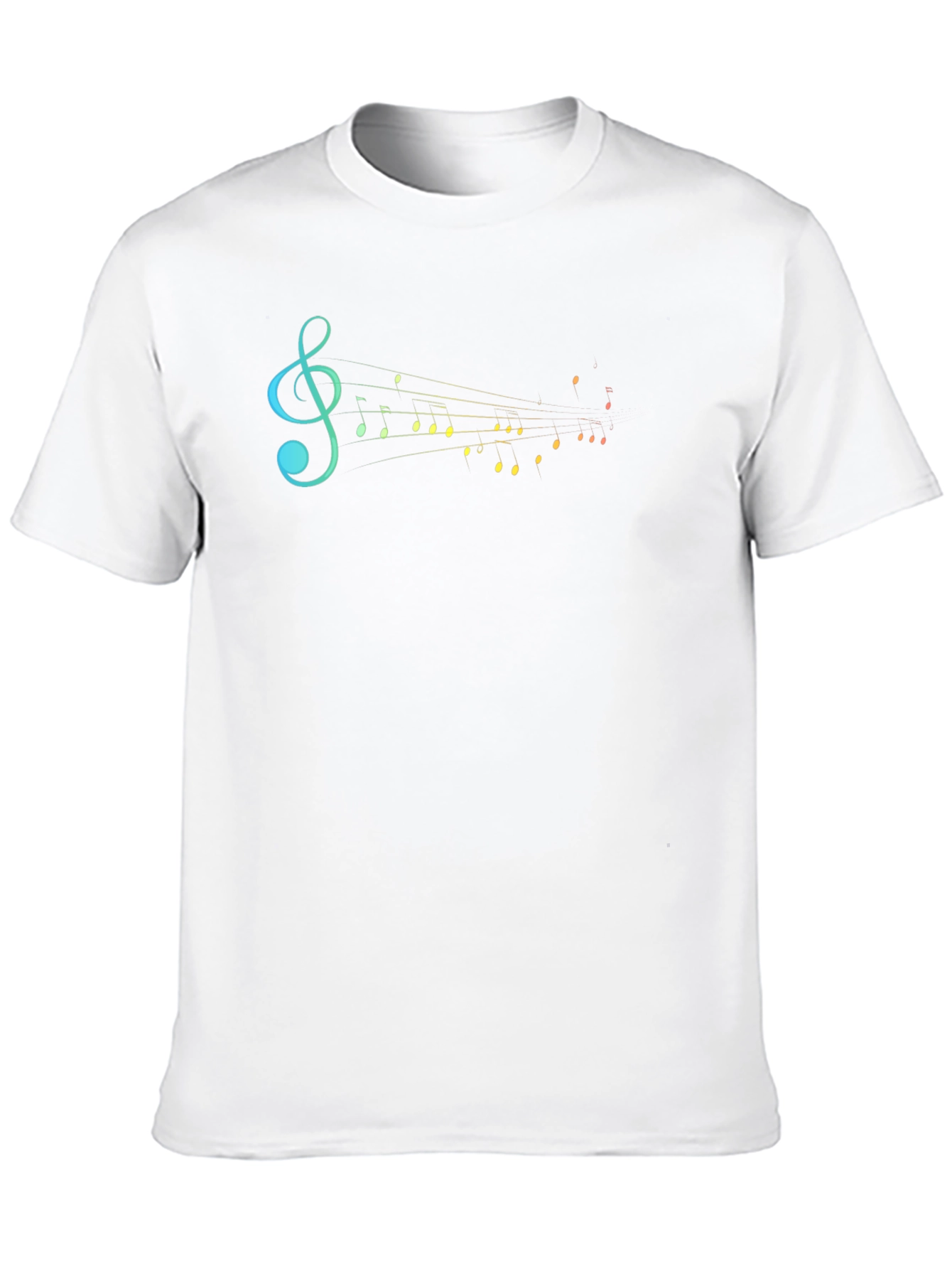 Musical Notes Graphic Tee - Stylish Black T-Shirt