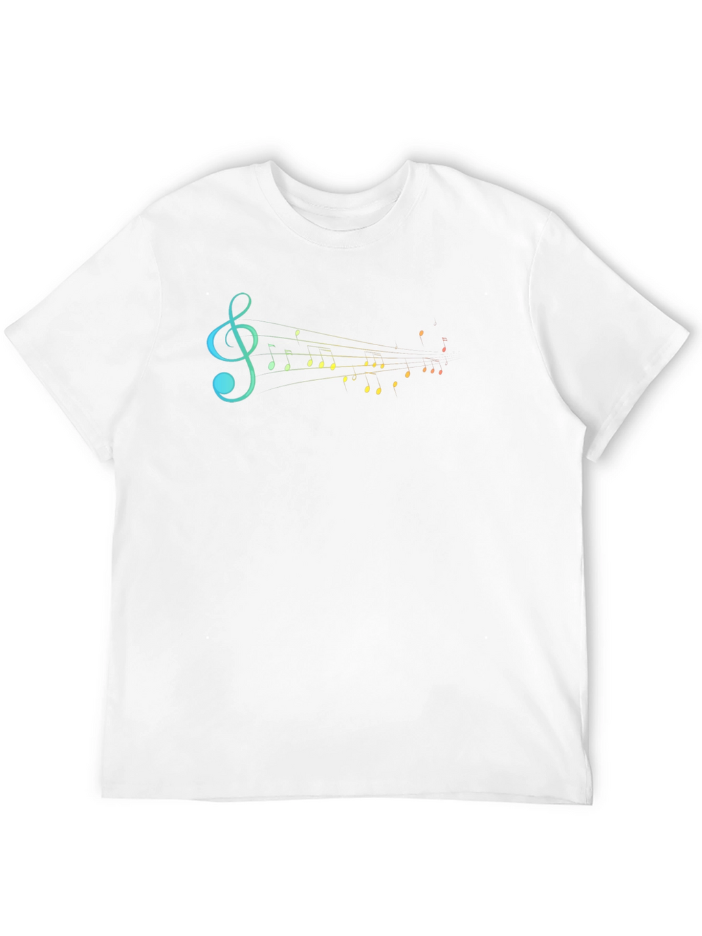 Musical Notes Graphic Tee - Stylish Black T-Shirt