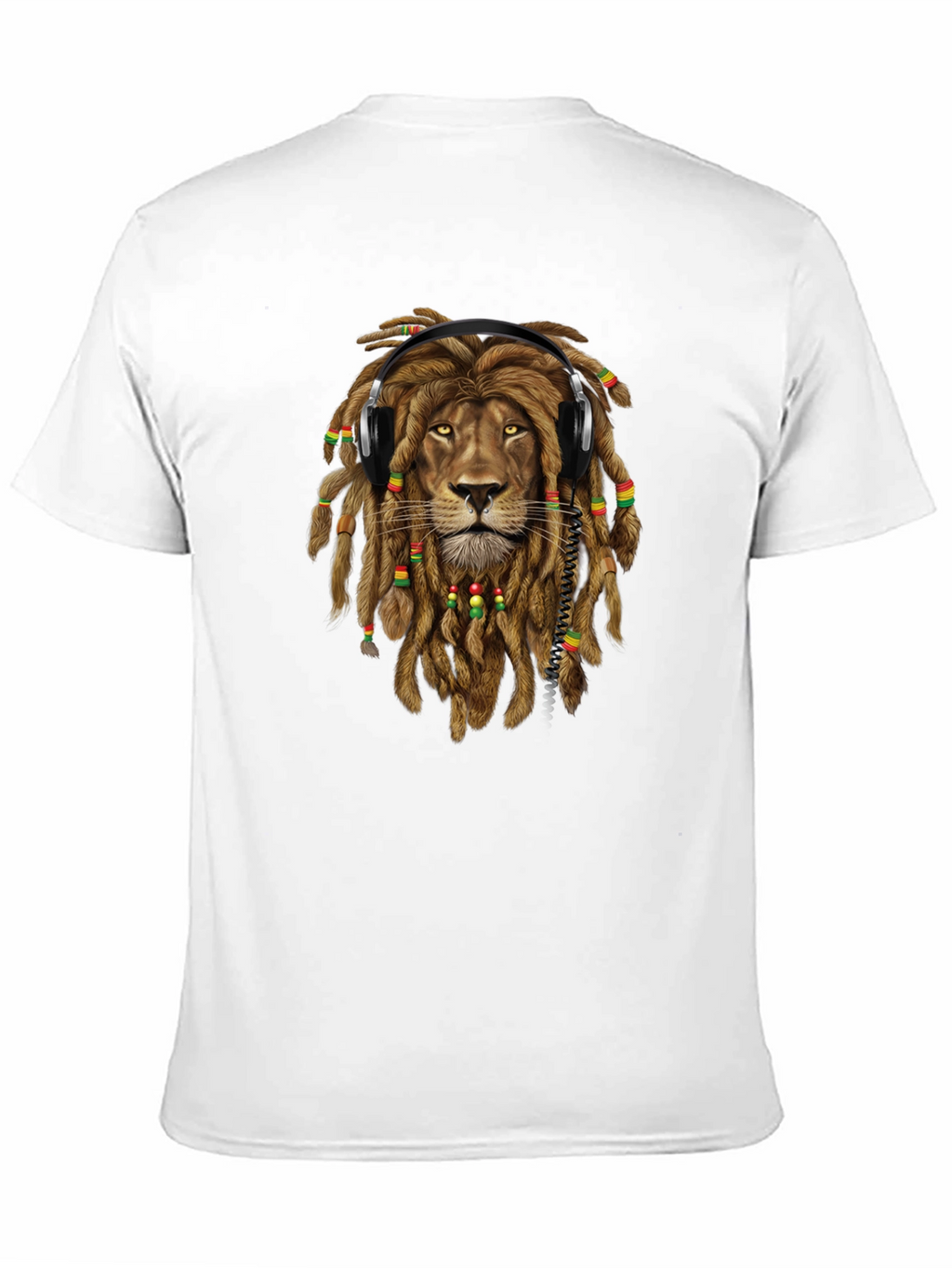 Lion Dreadlocks Headphones Graphic Tee