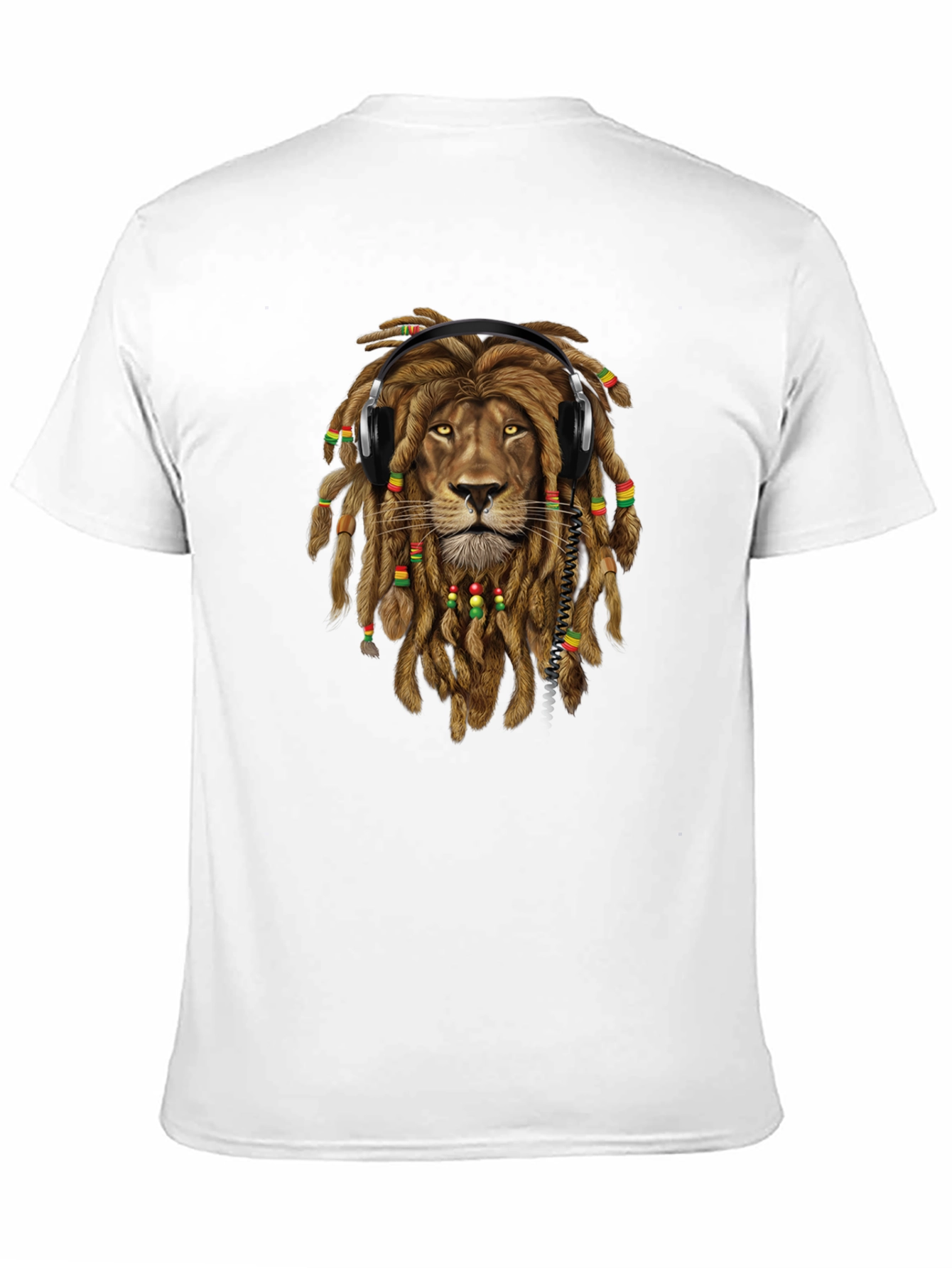 Lion Dreadlocks Headphones Graphic Tee