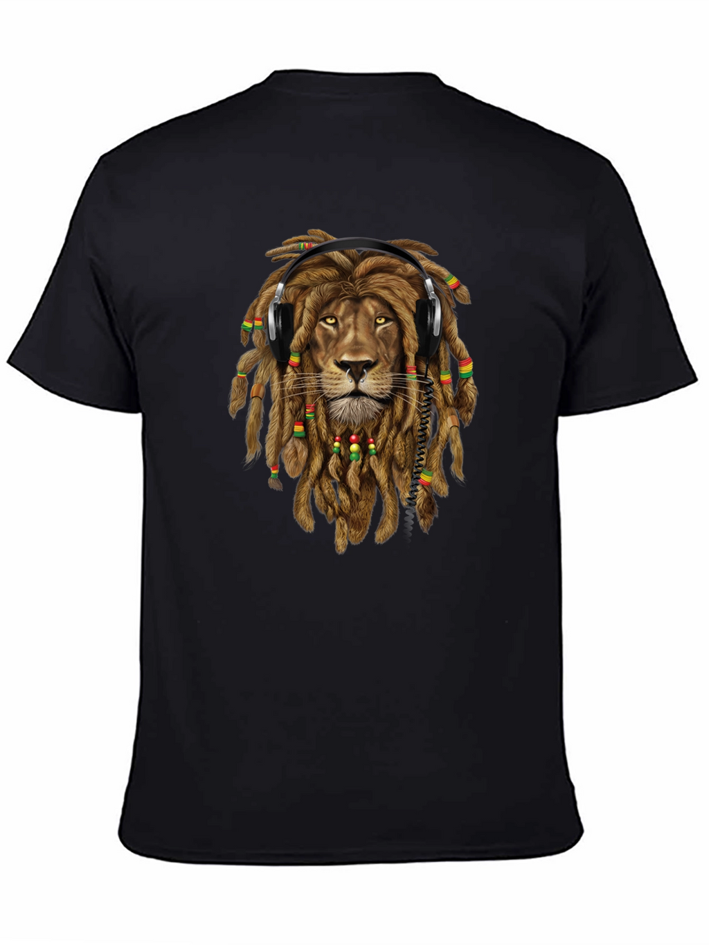 Lion Dreadlocks Headphones Graphic Tee