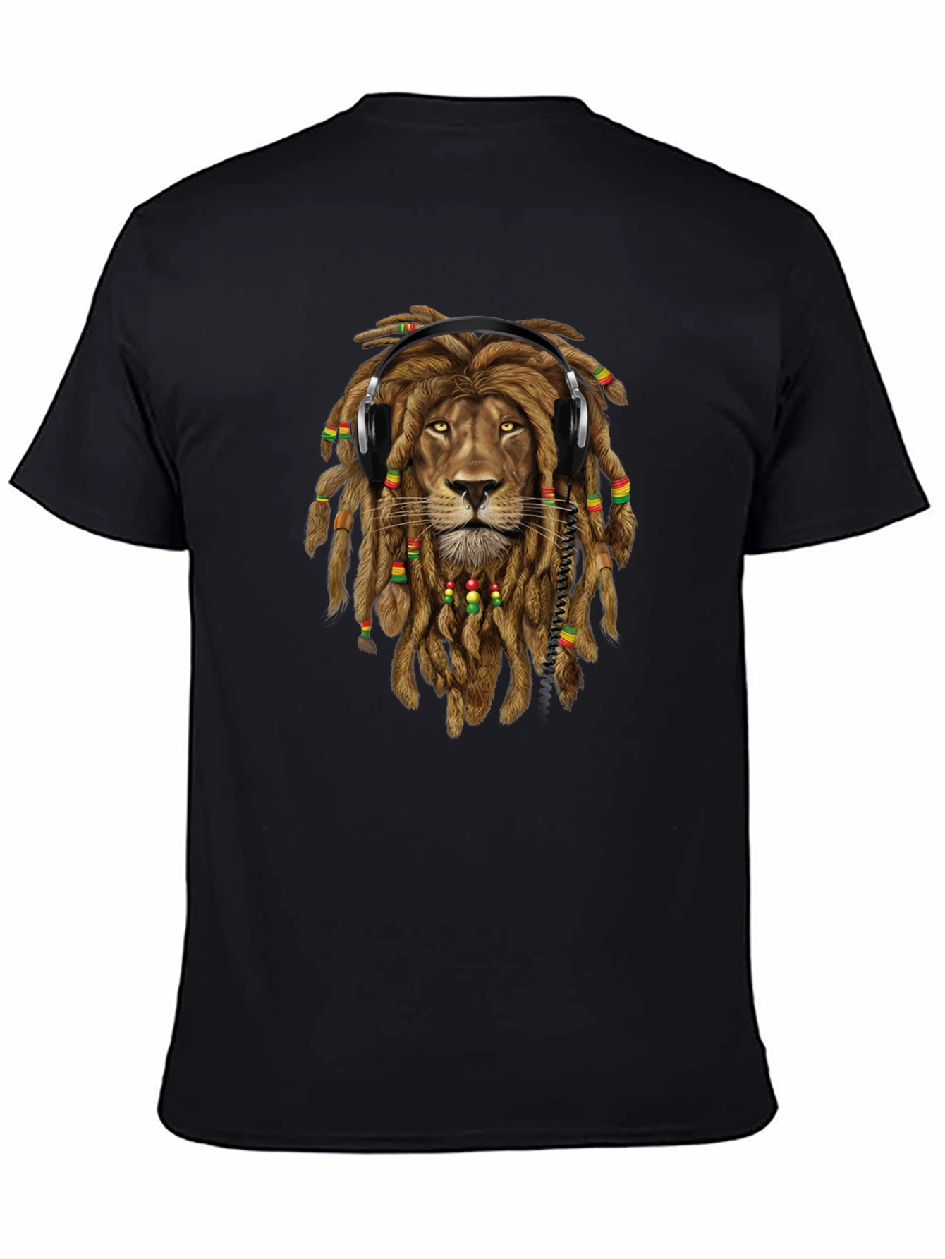 Lion Dreadlocks Headphones Graphic Tee