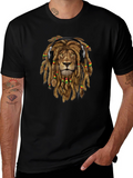 Lion Dreadlocks Headphones Graphic Tee