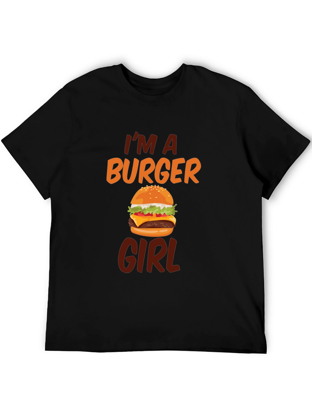 Im A Burger Girl Black T-Shirt