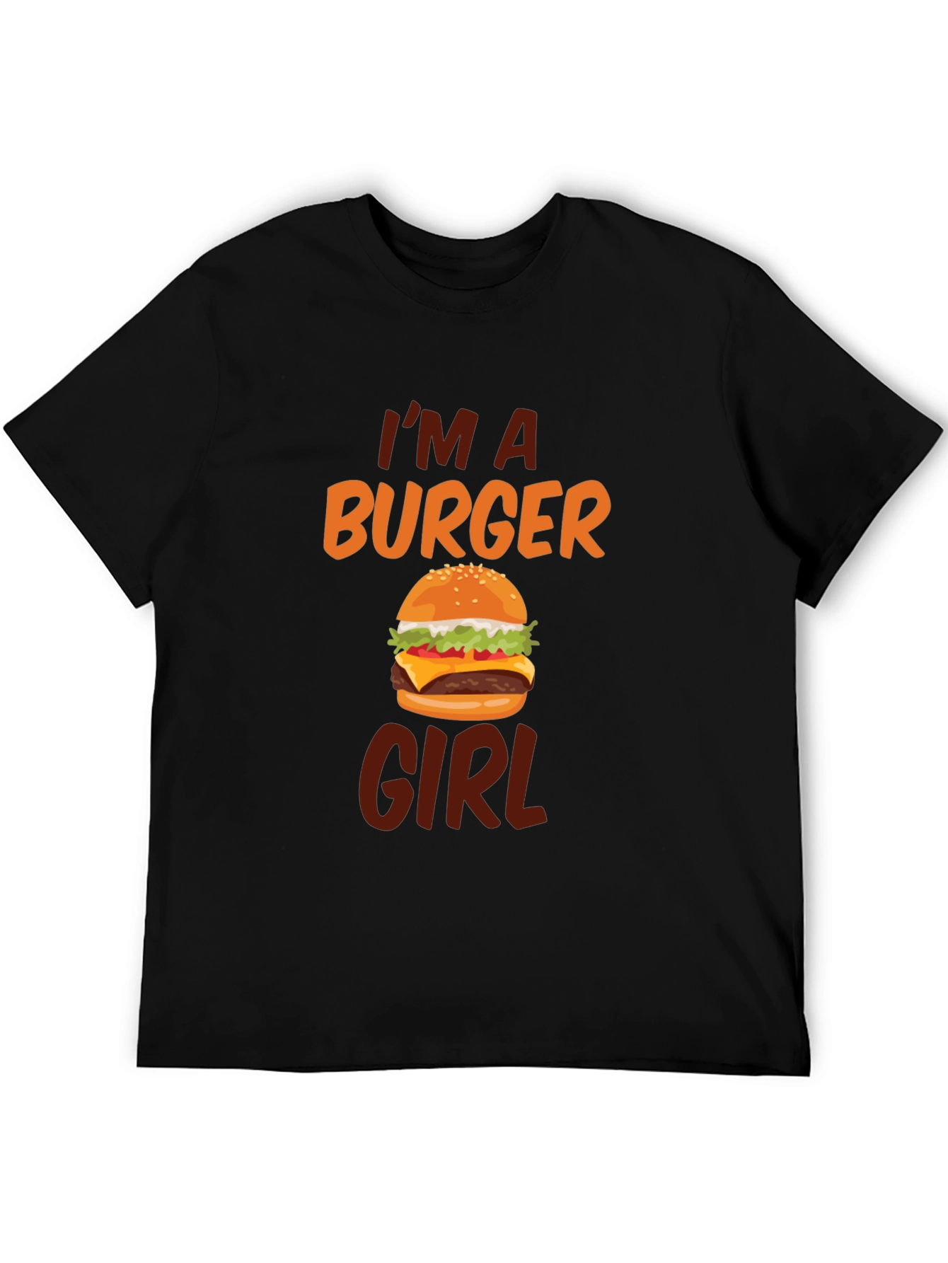 Im A Burger Girl Black T-Shirt