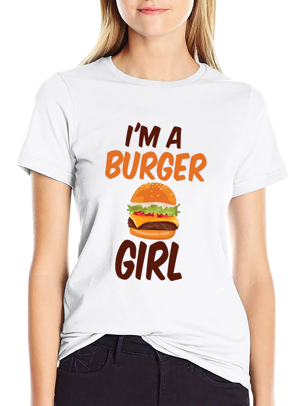 Im A Burger Girl Black T-Shirt
