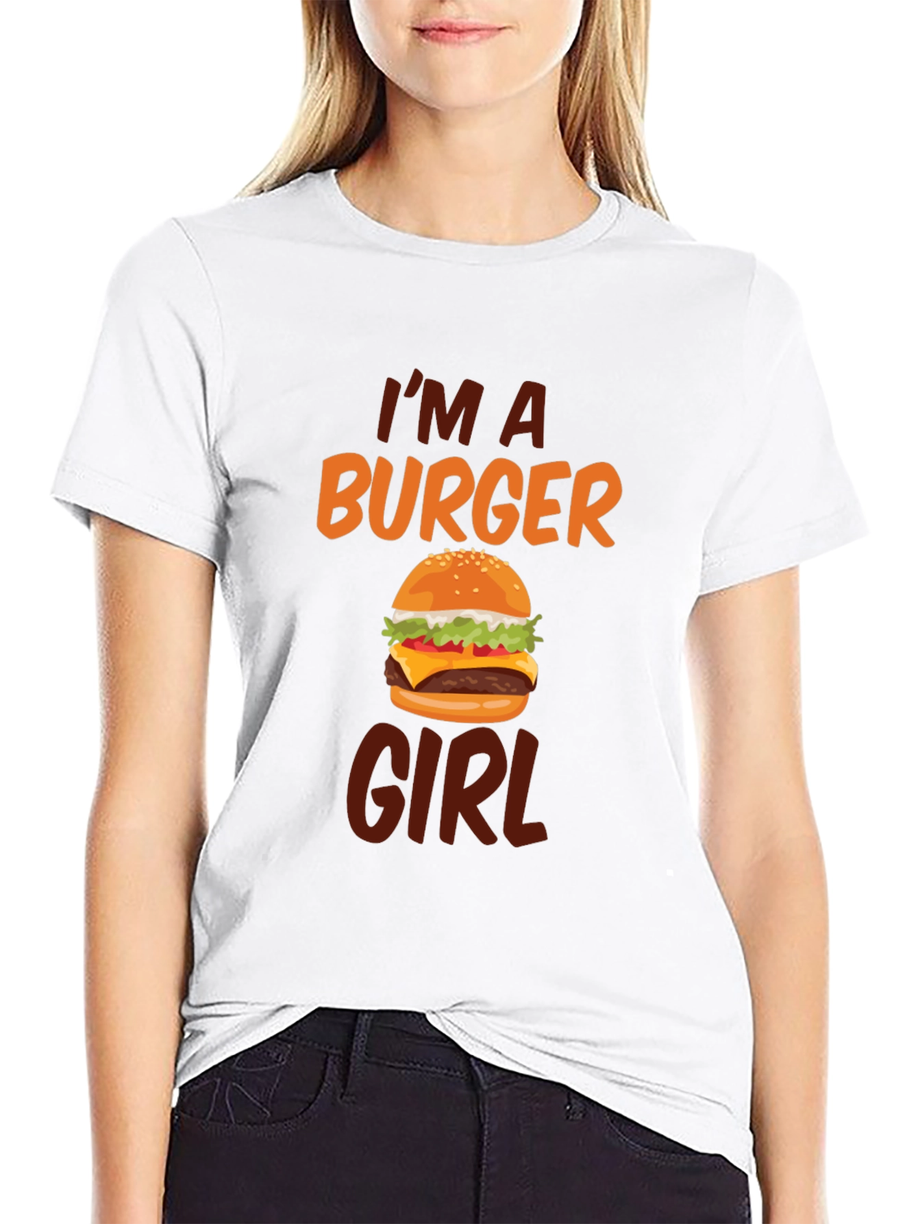 Im A Burger Girl Black T-Shirt