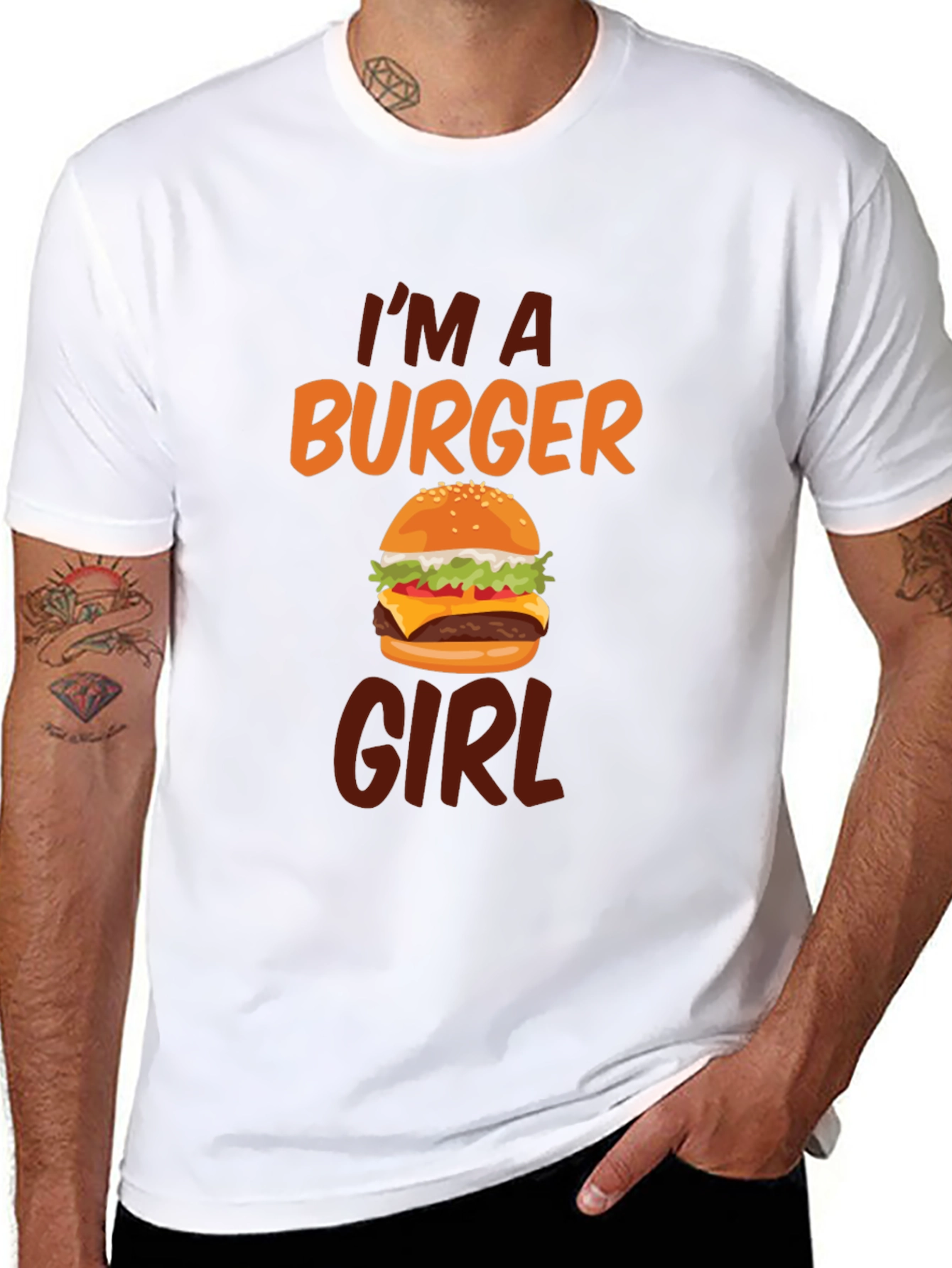Im A Burger Girl Black T-Shirt
