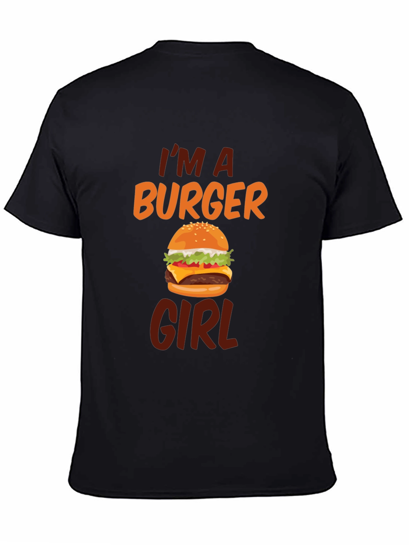 Im A Burger Girl Black T-Shirt