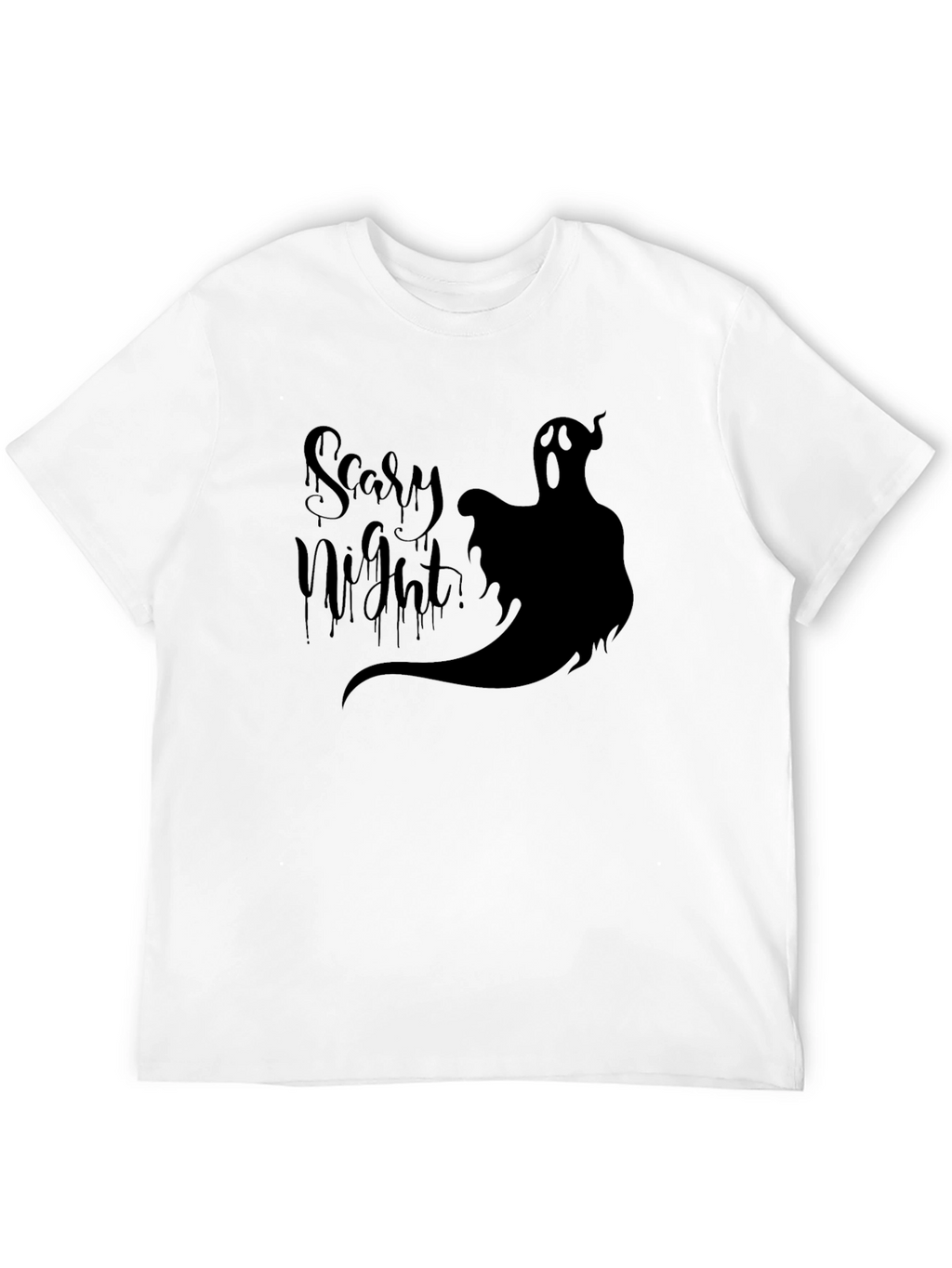 Scary Night Ghost Graphic Tee - Halloween T-Shirt