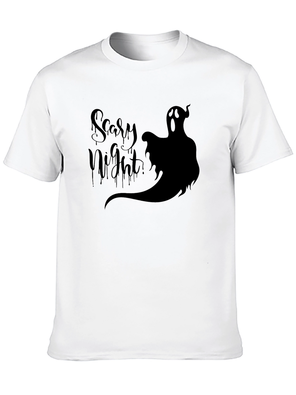Scary Night Ghost Graphic Tee - Halloween T-Shirt