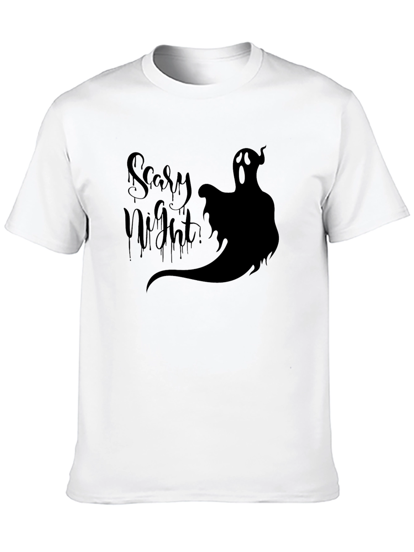 Scary Night Ghost Graphic Tee - Halloween T-Shirt