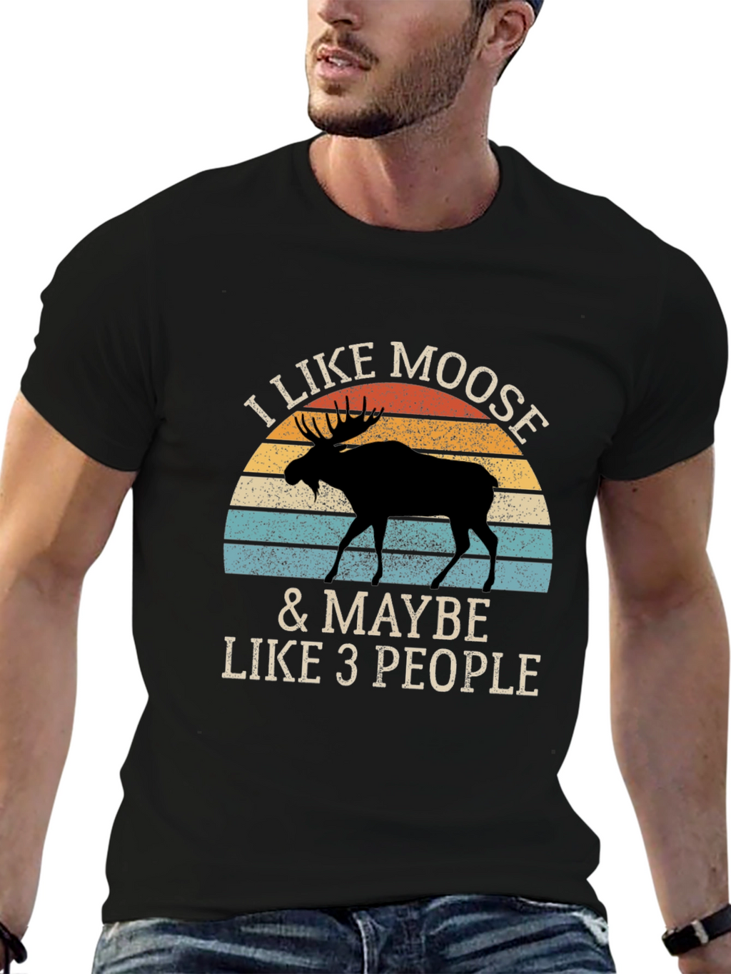 I Like Moose T-Shirt - Novelty Animal Graphic Tee
