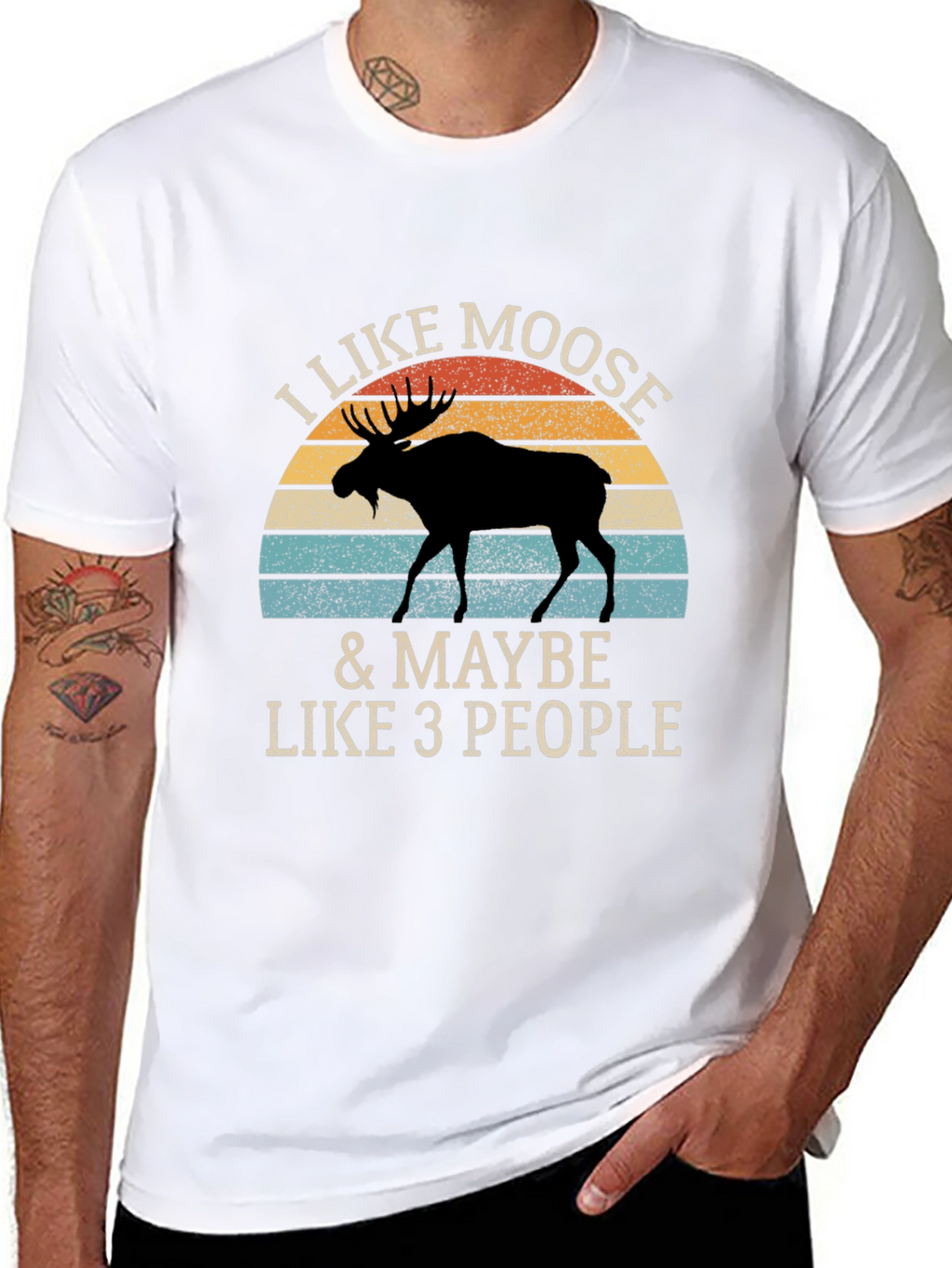 I Like Moose T-Shirt - Novelty Animal Graphic Tee