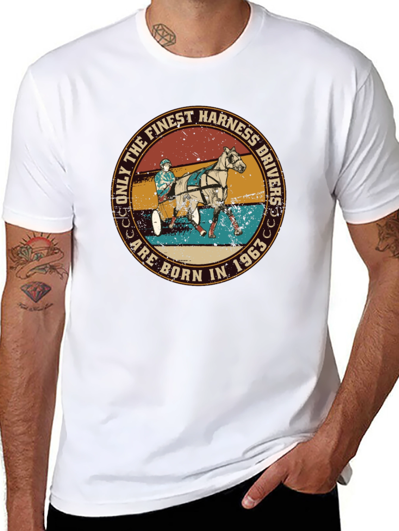 Finest Harness Drivers T-Shirt - Born in 1963