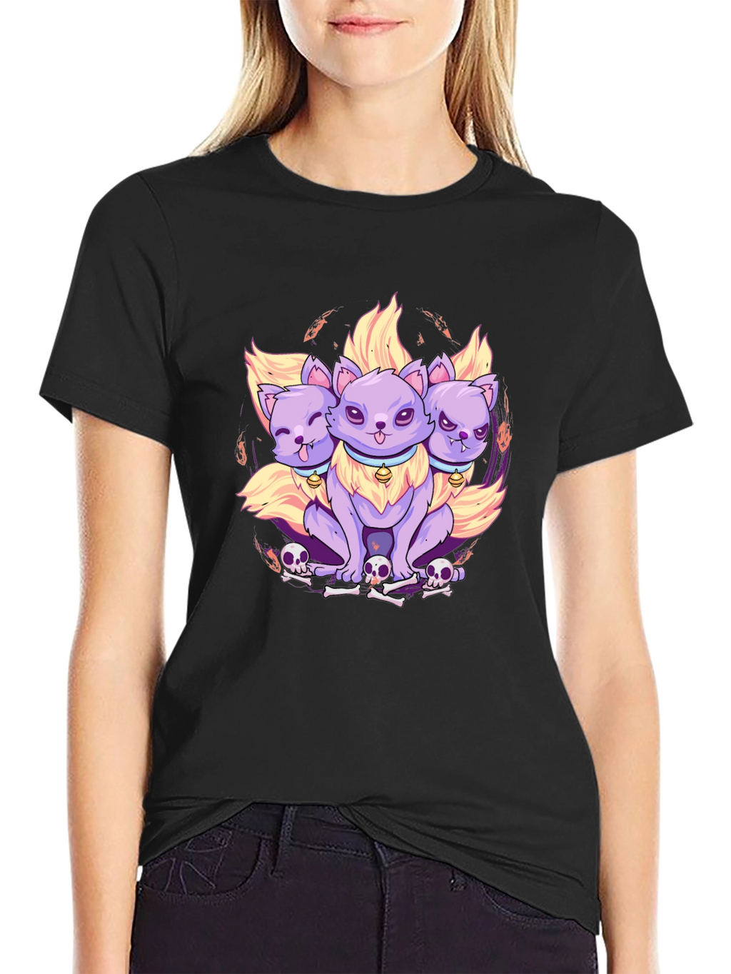 Three-Headed Cerberus Cat T-Shirt