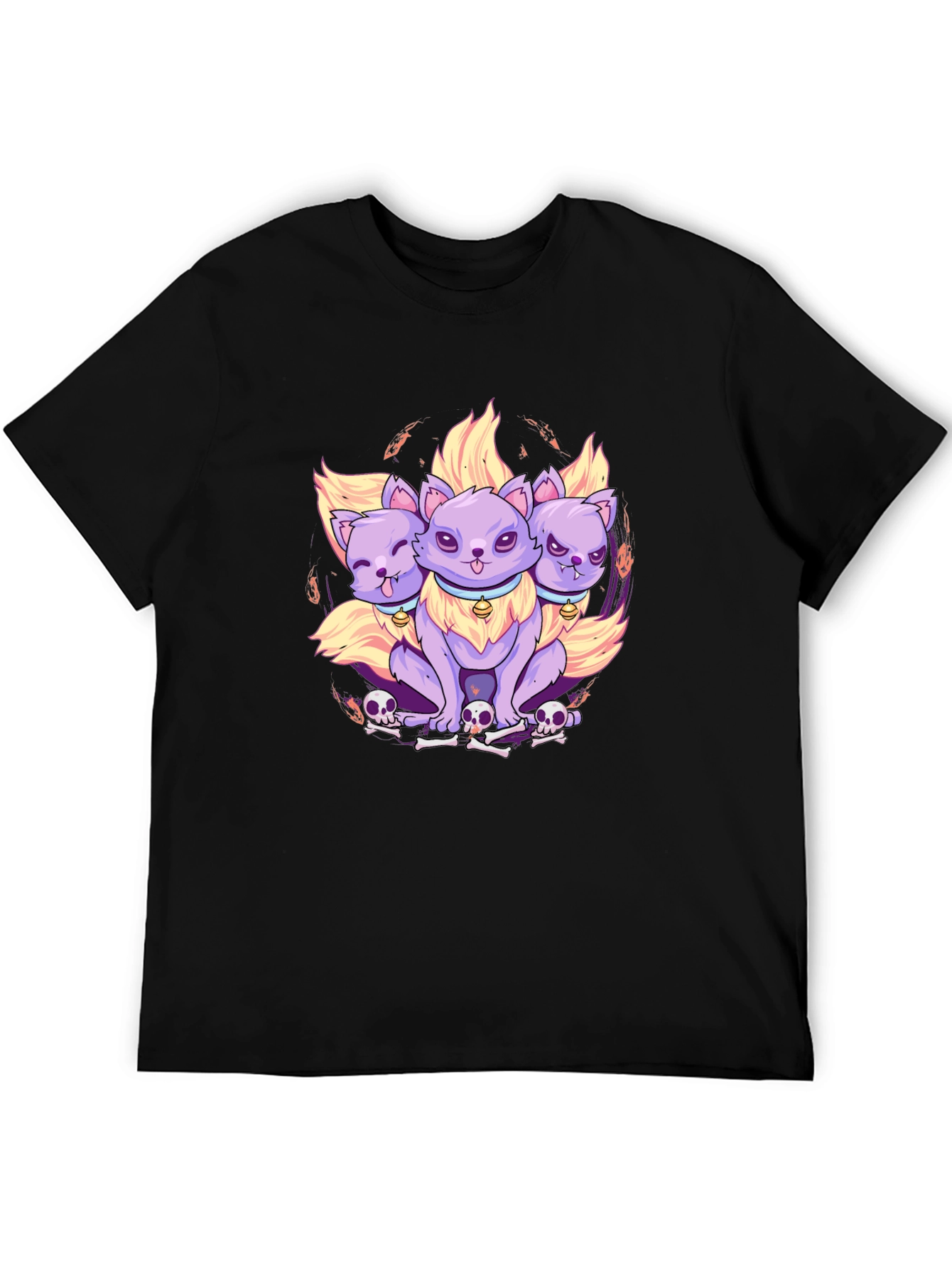Three-Headed Cerberus Cat T-Shirt
