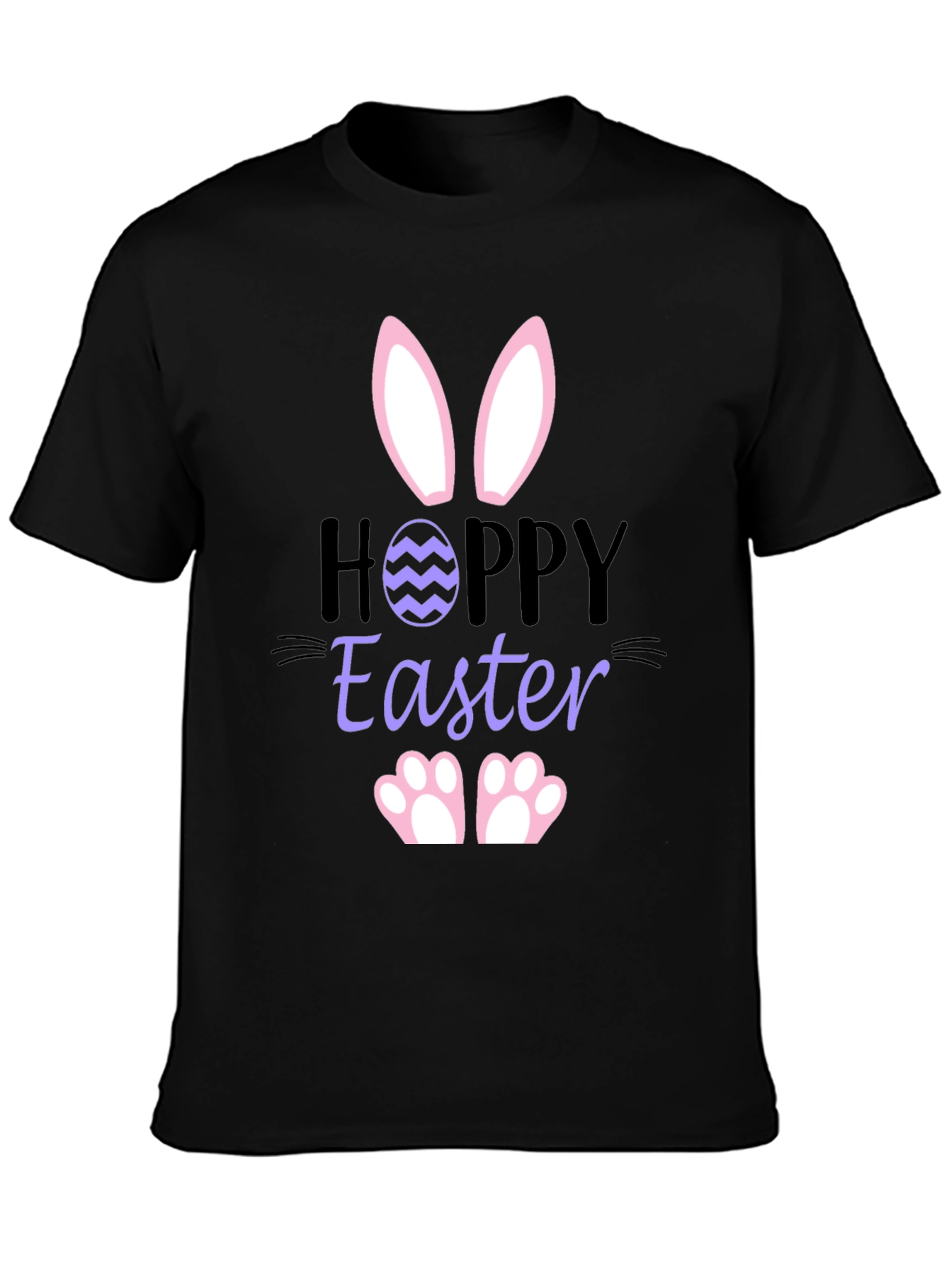 Hoppy Easter Bunny T-Shirt - Black