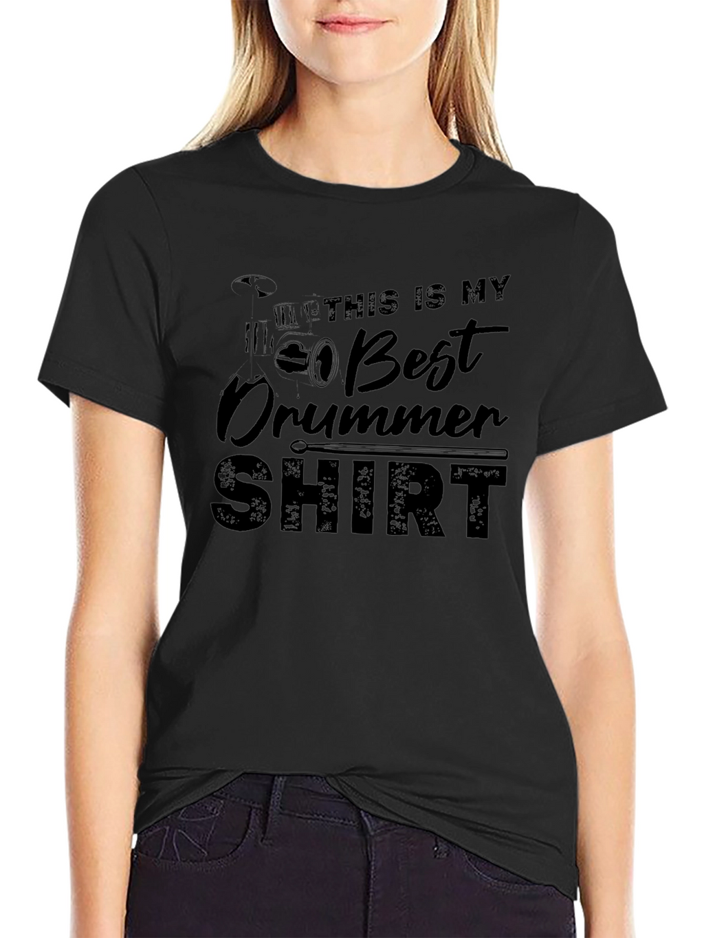 Best Drummer T-Shirt - Black Cotton Tee
