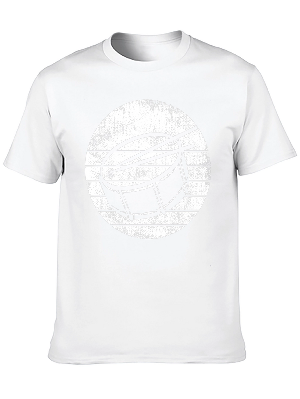 Drum Kit Graphic Tee - Black Cotton T-Shirt