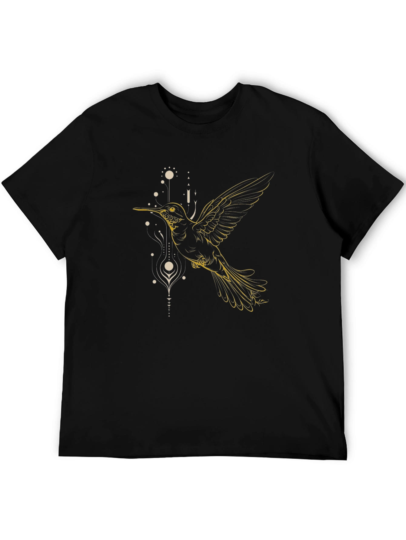 Hummingbird Graphic Tee - Black Cotton Blend