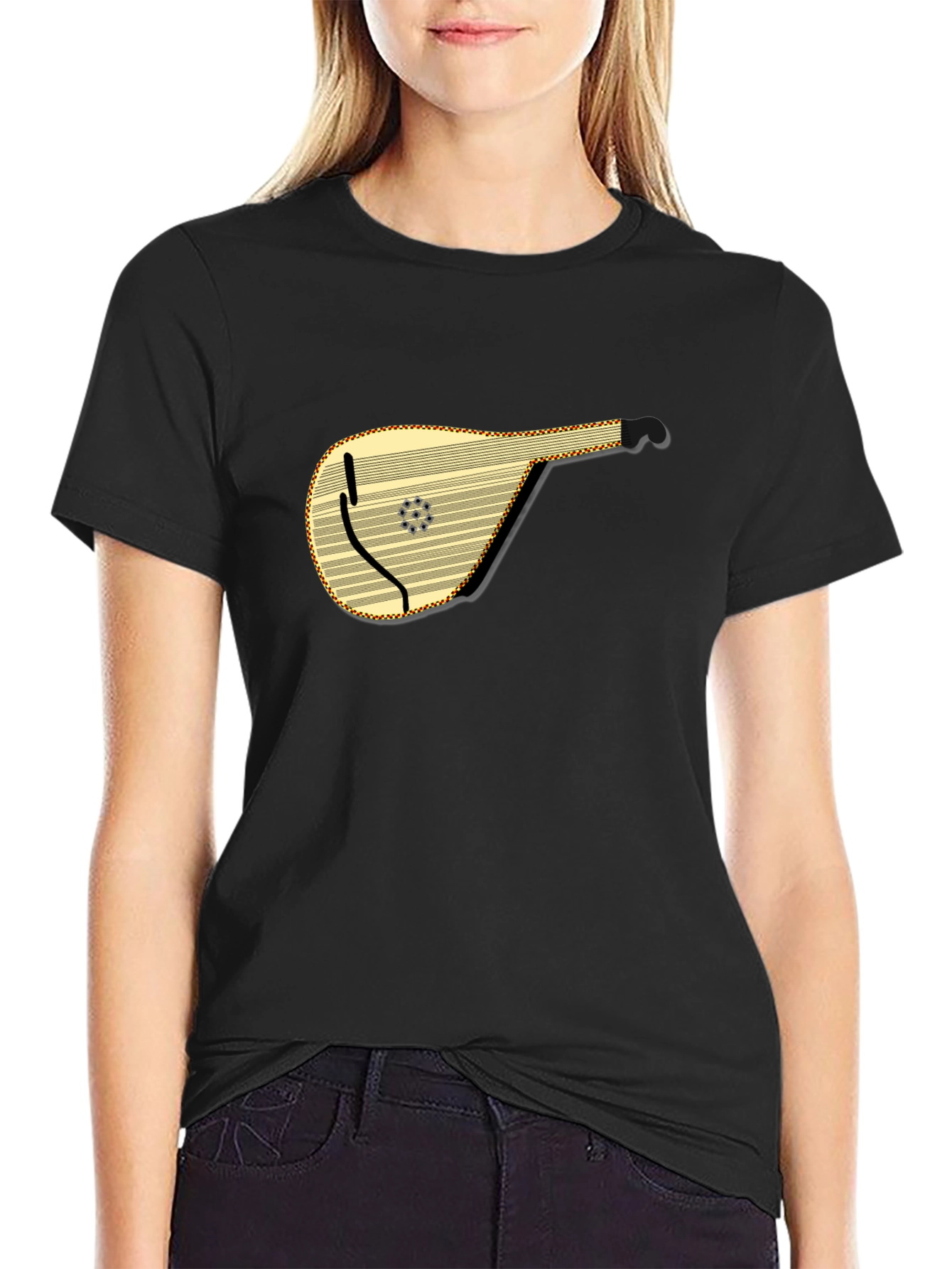 Bandura Graphic Tee - Black Cotton Shirt