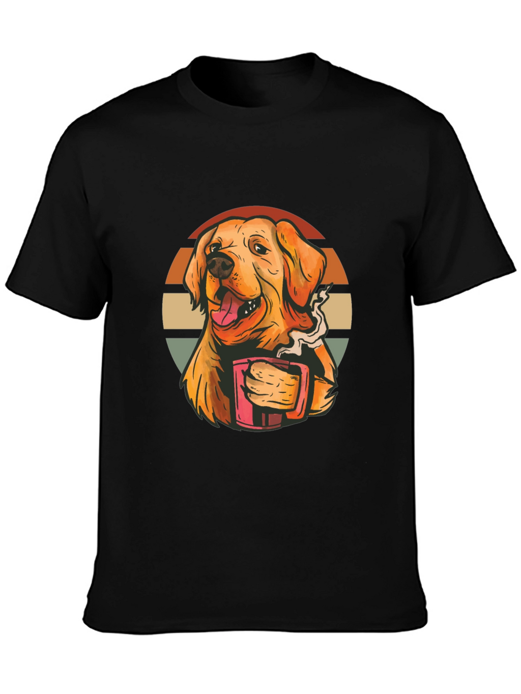 Golden Retriever Coffee T-Shirt
