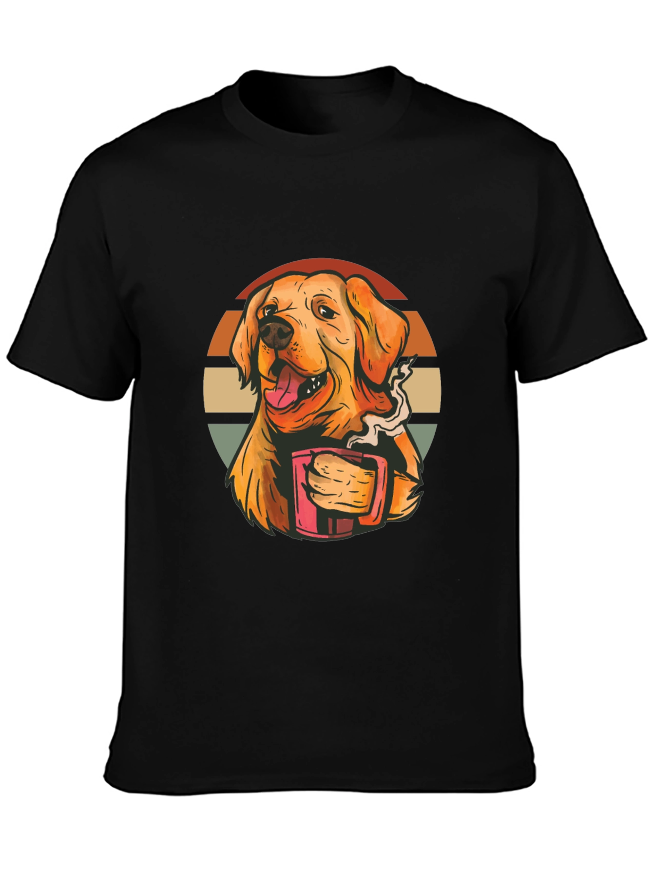 Golden Retriever Coffee T-Shirt