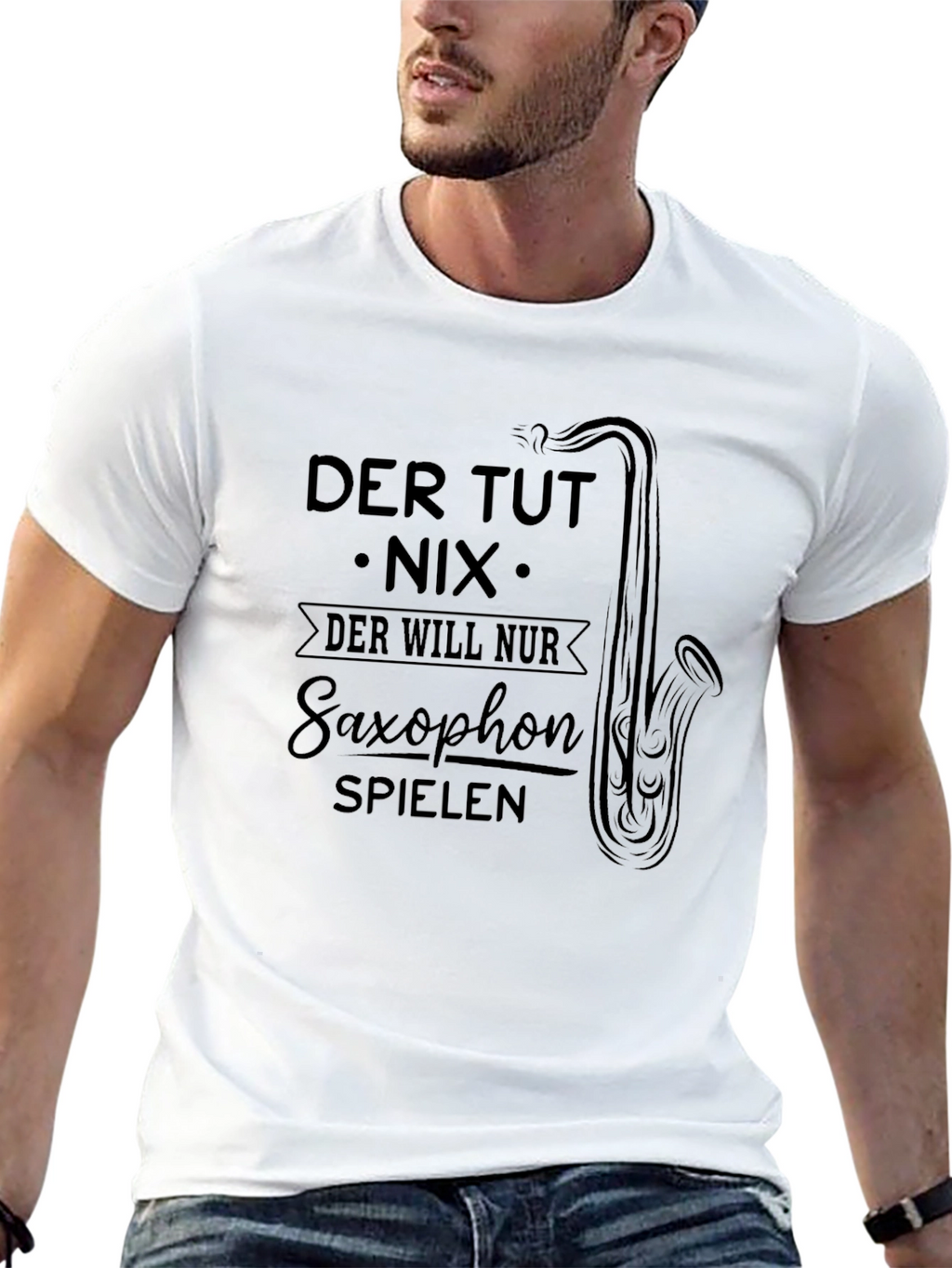 Saxophone Player T-Shirt - German Quote