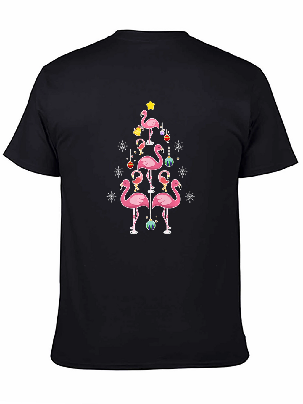 Festive Flamingo Christmas Tree T-Shirt